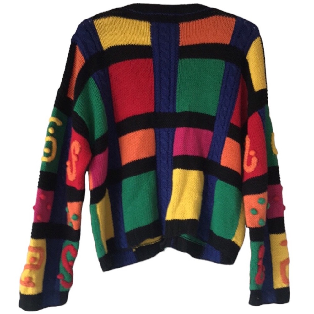 Vintage Fun sport cotton ramie colour block cardigan - Picture 2 of 9
